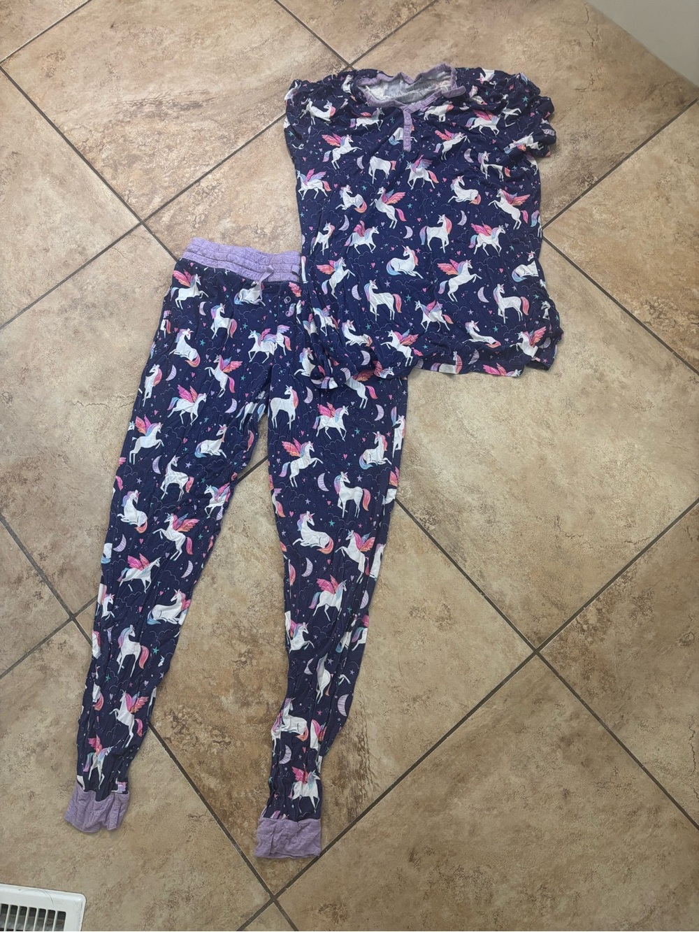 Little Sleepies Unicorn Print Pajama Set